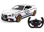 RC-Auto JAMARA "BMW 3.0 CSL 1:14 weiß 2,4GHz Tür manuell", weiß, Fernlenkfahrzeuge, KinderB:14,5cm H:9,7cm T:34cm, Kunststoff, RC-Auto, im Maßstab 1:14, mit LED Beleuchtung, B:14,5cm H:9,7cm T:34cm