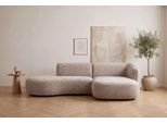 Ecksofa OTTO HOME "OSTRUP Rundsofa, L-Form, Naturtöne, Boucle oder Chenille", beige (cream), B:278cm H:73cm T:152cm, 100% Polyester, Sofas, Ecksofa, Breite 278 cm, organische Form mit sanften Rundungen