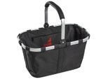 Reisenthel Einkaufskorb carrybag schwarz exclusive, Schwarz, Metall, Textil, 22 L, 48x29x28 cm, faltbar, Freizeit, Koffer & Taschen, Einkaufskörbe