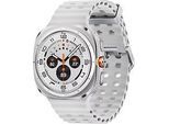 Samsung Galaxy Watch Ultra 47 mm Titangehäuse titanium white am Marine Band white [Wi-Fi + 4G]
