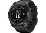 Garmin Fenix 7X Pro 51mm carbonblack titan am Silikonarmband black [Wi-Fi, Sapphire Solar Edition]