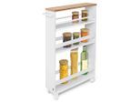 BoMoe Nischenwagen, Eiche, Metall, 15x79x50 cm, Esszimmer, Servierwagen