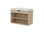 Boximo Schuhregal, Hellgrau, Holzwerkstoff, 30x47x60 cm, Garderobe, Schuhaufbewahrung, Schuhregale