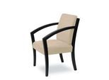 Esszimmerstuhl HOME AFFAIRE "G98 George Armlehnstuhl, Sessel, in 3 Gestellfarben Made in Italy", beige (beige, schwarz, beige), B:58,5cm H:87cm T:65cm, Massivholz, Stühle, Esszimmerstuhl, Extra-confort, Fleckenabweisendes Gewebe, Massivholz