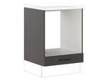Herdumbauschrank IMPULS KÜCHEN "Tirana", Breite/Höhe: 60/72,3 cm, mit Soft-Close", grau (grafit), B:60cm H:72,3cm T:57,6cm, Dekorfolie, Holzwerkstoff, Schränke, Herdumbauschrank, vormontiert, mit zusätzlichem Schubkasten