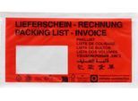 Dokumententasche Lieferschein/Rechnung, DIN lang, selbstklebend, PCR-Polyethylen, rot, 250 Stück