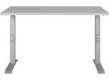 Schreibtisch GERMANIA "Downey", grau (kaschmir, silber, silber, kaschmir), B:120cm H:91cm T:80cm, Tische, Schreibtisch, höhenverstellbar von 68-91 cm, verfügbar in verschiedenen Breiten