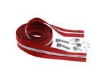 buttinette Endlosreißverschluss im Set, mit silberfarbiger Spirale 6,5 mm, 2 m, rot