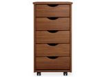 Idimex Rollcontainer, Kastanien, Holz, Kiefer, Mode, 1-Sitzer, Quadratisch, 35x65x40 cm, Arbeitszimmer, Container