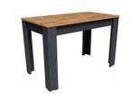 Tisch, Graphit, Eiche Wotan, Holzwerkstoff, 110x72.6x60 cm, Esszimmer, Tische, Esstische