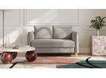 BRUNO Schlafsofa 120cm in Taupe Grau-Braun | Pillow | stabiles Massivholz & Boxspringkomfort