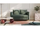 BRUNO Schlafsofa 120cm in Grün | Pillow | stabiles Massivholz & Boxspringkomfort