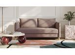 BRUNO Schlafsofa 160cm in Braun | Pillow | stabiles Massivholz & Boxspringkomfort