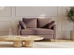 BRUNO Schlafsofa 120cm in Braun | Flow | stabiles Massivholz & Boxspringkomfort