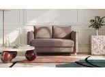 BRUNO Schlafsofa 120cm in Braun | Pillow | stabiles Massivholz & Boxspringkomfort