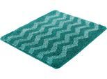 Kleine Wolke "Zack", Badvorleger, Badezimmer Teppich" Höhe 20 mm rutschhemmend beschichtet fußbodenheizungsgeeignet Badteppich, modernes Zickzack Design, Ton in Ton