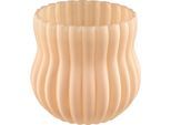 Tischvase OTTO HOME "Vase", beige (hellbraun), H:14cm Ø:14,5cm, Glas, Vasen, Tischvase, mit matter Oberfläche