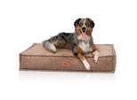 Knuffelwuff Hundekissen Lesedi aus Cord mit Handwebcharakter braun XXXL
