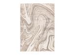 Kayoom , Silberfarben, Beige , Textil , Marmoroptik , rechteckig , 120x170 cm , für Fußbodenheizung geeignet, in verschiedenen Größen erhältlich, strapazierfähig ,