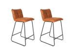 Mid.you , Cognac , Metall, Textil , Vintage , 44x87x50 cm ,