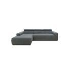 Mid.you , Dunkelgrau , Textil , Uni , Ottomane links, L-Form , 285x175 cm , Made in EU, FSC MIX , Rücken echt ,