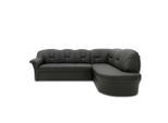 Mid.you , Schwarz , Textil , Uni , Ottomane rechts, L-Form , 243x180 cm , Made in EU, FSC MIX , Rücken echt ,