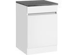 Spülenschrank OPTIFIT "Roth", weiß (weiß, weiß, anthrazit), B:60cm H:88cm T:60cm, Schränke, Spülenschrank, Breite 60 cm