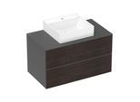 hansgrohe Xevolos E Waschtischunterschrank 54192730 980x555x550mm, 2 Schubladen, schiefergrau matt, Eiche dunkel