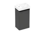 hansgrohe Xelu Q Waschtischunterschrank 54012670 340x605x245mm, für Handwaschbecken, links, diamantgrau matt, mattschwarz