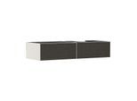 hansgrohe Xevolos E Waschtischunterschrank 54323660 1370x550x275mm, 2 Schubladen, rechts, sandbeige matt, Textil dunkelgrau