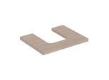 Geberit One Waschtisch-Platte 505271005 60 x 3 x 47 cm, Eiche/Melamin Holzstruktur, Ausschnitt mittig