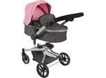 Kombi-Puppenwagen CHIC2000 "Yolo", rosa (melange rosa), Puppenwagen, KinderB:71cm H:81cm T:71cm, Kombi-Puppenwagen, mit schwenkbaren Vorderrädern, B:71cm H:81cm T:71cm