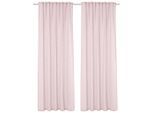 Möbelix , Rosa , Textil , Uni , 140x225 cm , für Stange und Schiene geeignet, mit Kombiband ,
