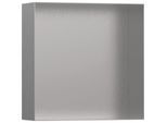 hansgrohe XtraStoris Wandnische 56073800 30x30x10cm, mit offenem Rahmen, Edelstahl Optic