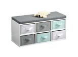 Kesper Kindersitzbank, Grau, Türkis, Weiß, Holzwerkstoff, 68x29.5x33 cm, Kinderzimmer & Jugendzimmer, Kindermöbel, Kindersitzmöbel & Kindertische, Kinderstühle