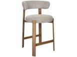 Livetastic Barhocker, Braun, Walnuss, Metall, Textil, Flachrohr, 52x90.5x53.5 cm, Esszimmer, Barmöbel, Barhocker