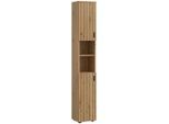 Mid.you Hochschrank, Eiche Artisan, Kunststoff, Holzoptik, 5 Fächer, 30x192x30 cm, FSC Mix, stehend, freistehend, Badezimmer, Badezimmerschränke, Hochschränke