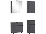 Badmöbel-Set OTTO HOME "BOZEN, 4-tlg. Unterbecken-Set", grau (anthrazit), Holzwerkstoff, Kastenmöbel-Sets, Badmöbel-Set, Umfangreicher Typenplan für viele Badlösungen, flexibel kombinierbar