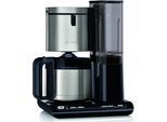 BOSCH Filterkaffeemaschine "Styline TKA8A683, Aroma Sensor, Edelstahl-Thermokanne 1,1 L", schwarz, 1,1 l, 12, Kaffeemaschinen, Für 8-12 Tassen, Abschaltautom., Entkalkungssystem, Edelstahl/weiß, Filterkaffeemaschine