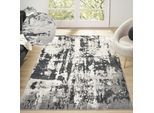 Teppich OTTO HOME "Miaja, im Vintage-Look" Gr. 2, grau, B:80cm H:11mm L:150cm, Kunstfaser, Teppiche, Teppich, dichte Qualität, leichter Glanz, Wohnzimmer, Schlafzimmer, Esszimmer