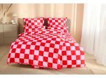 Bettwäsche HOMSY BY ANA JOHNSON "Chessley", bunt (pink, rot), B/L: 135cm x 200cm, 1 Stk., 1 Stk., Renforcé, B/L: 80cm x 80cm, 2, Renforcé, Obermaterial: 100% Baumwolle, Bettwäsche, Bettwäsche, mit coolem Karo-Muster, ab Größe 135x200 cm, by Ana Johnson