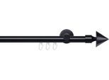 Gardinenstange LIEDECO "Innenlaufgarnitur 20 mm Blues Kegel" Gr. 2, schwarz, L:160cm Ø:2mm, Eisen, Gardinenstangen, Gardinenstange, Gardinenstange Komplett