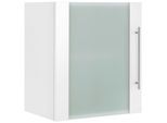 Glashängeschrank WIHO KÜCHEN "Flexi2, Breite/Höhe: 50/56,5 cm, Soft-Close bei der Tür", weiß (front: weiß glanz, korpus: weiß), B:50cm H:56,5cm T:35cm, Holzwerkstoff, Schränke, Glashängeschrank, inkl. verstellbaren Einlegeboden