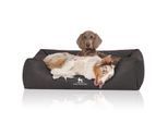 Knuffelwuff Hundebett Scottsdale aus Kunstleder schwarz XL
