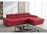 Ecksofa SIT & MORE "Viola L-Form, B: 260 cm, Arm- & Kopfteilverstellung", rot (feuerrot), B:260cm H:73cm T:174cm, Sofas, Ecksofa, optional Schlaffunktion, Sofa mit Komfortsitz in Leder