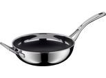 Wok WMF "Profi Resist", grau (edelstahl), B:29,6cm H:18,7cm L:56,1cm Ø:28cm, Pfannen, Wok, 28 cm, kratzfest, Antihaftversiegelung, mehrschichtiger Aufbau