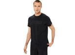 Laufshirt ASICS "ASICS LOGO SS TEE", Herren, Gr. XXL, grau (performance schwarz, graphite grau), Obermaterial: 60% Baumwolle, 40% Polyester, Shirts Laufshirt