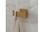 Villeroy und Boch Elements Striking Doppel-Handtuchhaken TVA15201200076 brushed gold, 80x44x45mm
