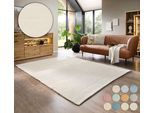 Wollteppich OTTO HOME "Pirker, handgewebt", beige (natur weiß), B:190cm H:12mm L:250cm, Schurwolle, Teppiche, Wollteppich, Handwebteppich, meliert, reine Wolle, Wendeteppich, Scandi, Wohnzimmer