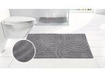 Badematte OTTO HOME "Zen, Badvorleger, Badezimmer Teppich, Duschvorleger", grau, H:10mm, Polyester, Badematten, Badematte, Uni Farben, Hoch-Tief-Effekt, modernes Muster, Zen